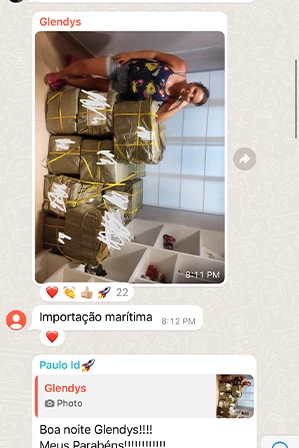 Print de importação via Container Descomplicado