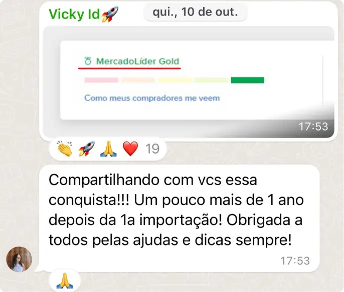 Print de conversa — resultado de aluno