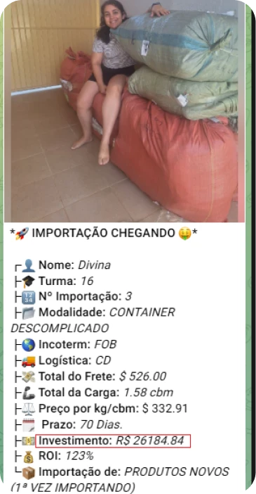 Resultado de aluno — Descomplicando a Importação
