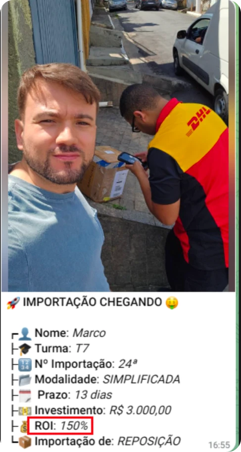 História real de aluno — Descomplicando a Importação