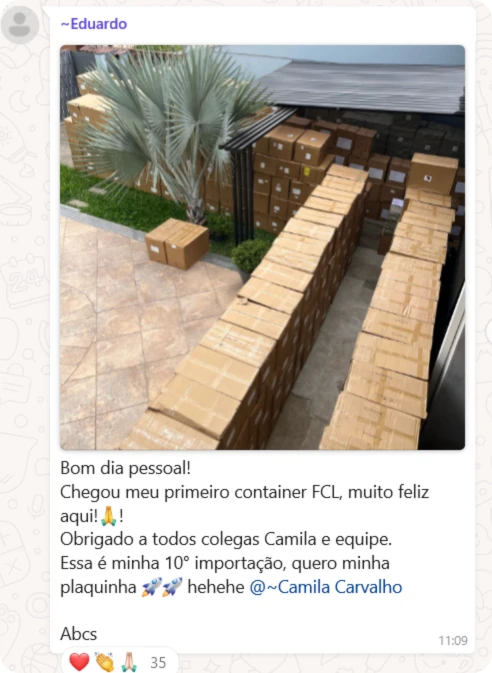 Resultado de aluno — Descomplicando a Importação