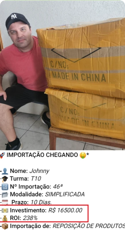 História real de aluno — Descomplicando a Importação