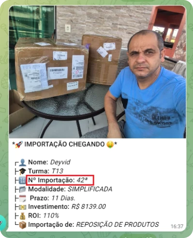 História real de aluno — Descomplicando a Importação