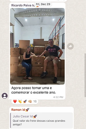 Print de importação LCL / Container Cheio de aluno