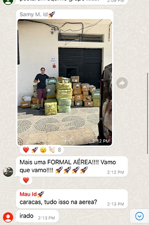 Print de importação LCL / Container Cheio de aluno