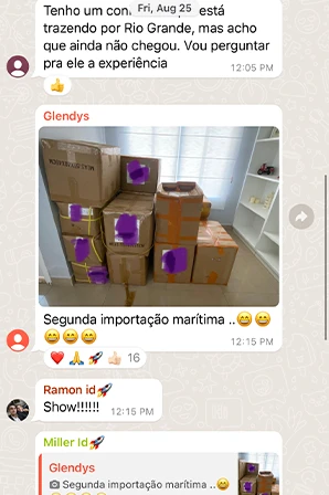 Print de importação LCL / Container Cheio de aluno