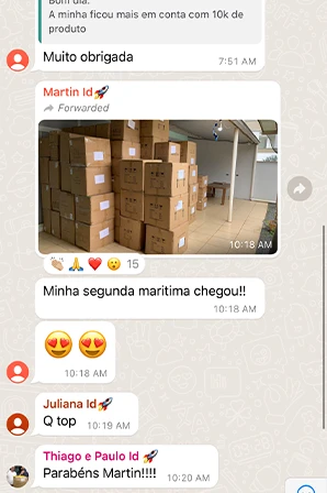 Print de importação LCL / Container Cheio de aluno