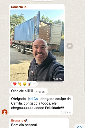 Print de importação LCL / Container Cheio de aluno