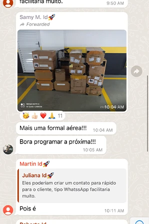 Print de importação LCL / Container Cheio de aluno