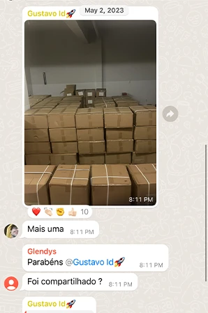 Print de importação LCL / Container Cheio de aluno