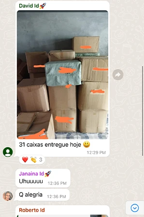 Print de importação LCL / Container Cheio de aluno