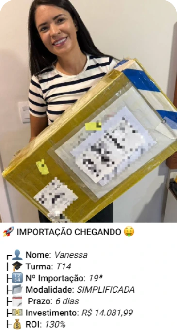 Print de importação de aluno do treinamento