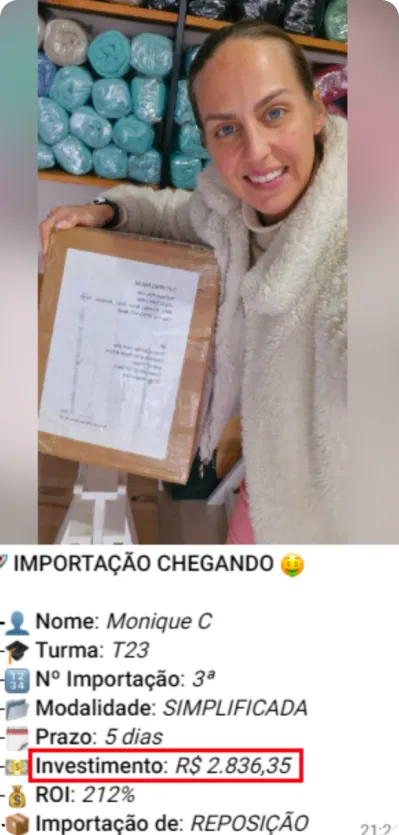 História real de aluno — Descomplicando a Importação
